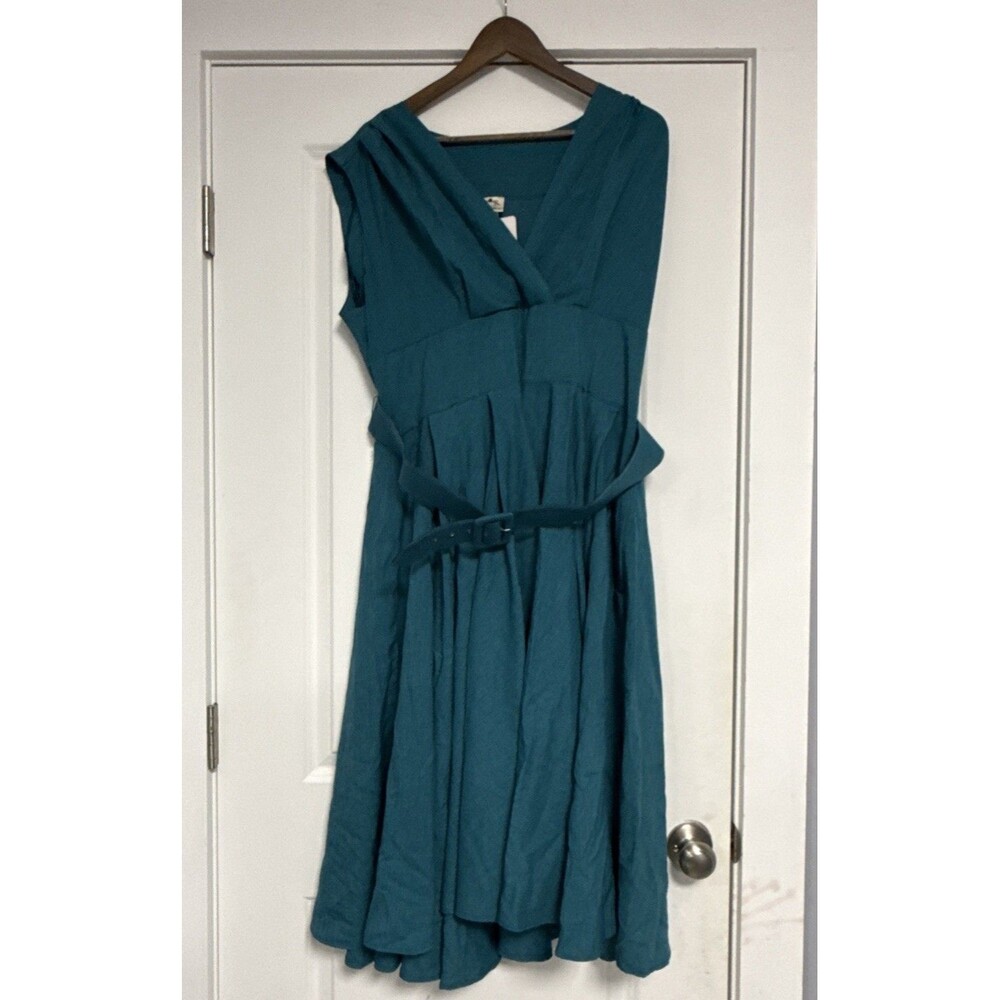 Heart of Haute Teresa Marie Dress 2XL Blue Retro Pinup Swing Fit Flare NWT